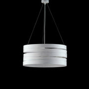 Hanging chandelier in silver-white iron three lights 45x h20 cm
