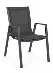 Anthracite Pelagius chair with armrests
