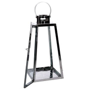 Square silver metal lantern 1-3 cm20,5x20h47