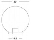 Outdoor Garden Lamp with Clear Sphere Ø 30cm Black