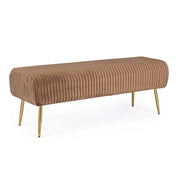 Selena 2-seater bench in Bronze color in velvet