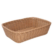 Rectangular natural polyrattan basket cm36x26h10