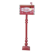 Red metal mailbox cm32,5x16h100