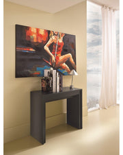 Extendable console in black mdf Pinocchio STS