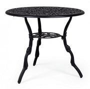 VICTORIA Anthracite aluminum outdoor table diameter 80 x h67 cm