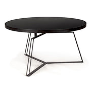 Design style black metal coffee table Ø70a - 38h