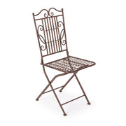 Folding steel chair Brown MELANIE 38x51x h92 cm