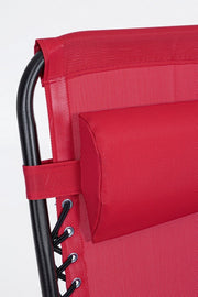 Martin red deck chair for outdoor use