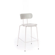 Polypropylene stool with white seat
