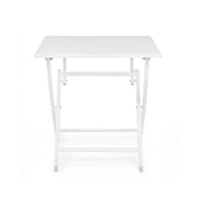 Folding outdoor table in White ELIN aluminum 70x70x h71 cm