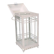 Square cream metal lantern 1-3 cm21,5x21,5h50