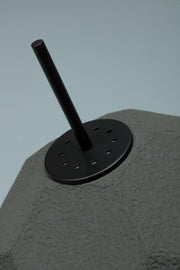 Floor lamp lampshade in black recycled cardboard D34xD34x160h cm