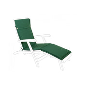 Sunbed cushion in removable dark green Poly fabric