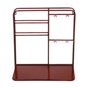 Wall bottle holder in metal 2 places red cm59x33xh62.5