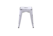 Antique white bristol iron stool cm39x39h45