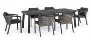 Cordova anthracite table + 6 chairs set