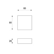 Modern black stone coffee table cm 80 x 80 x h 28