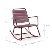 Rocking chair bordeaux bizzotto lillian