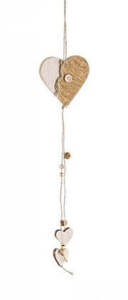 12x Heart Cork String - 53cm