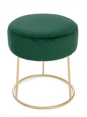 Clarissa pouf green gold cm 35 x 40 h