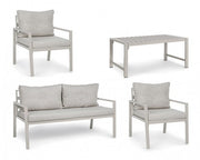 Ivory garden lounge with removable cushions