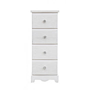 Bedroom chest of drawers in MDF with four drawers Bianca BLANC 31,5x26x h80 cm