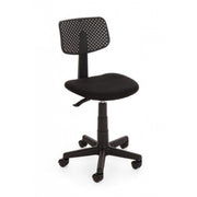 Black office chair with adjustable height wheels