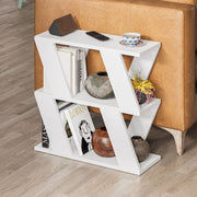 White 3-Tier Side Table Lazena, 57x60x22 cm