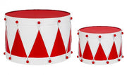 Deryck White-Red Drum Set - 2 Drums