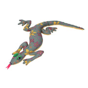 Puppet fabric lizard with green flowers cm45x22h5