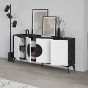 Gora 180x35.6x82 cm Bendir Structure Sideboard with White Doors