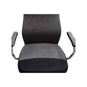 Valkyrie office armchair in black and gray fabric