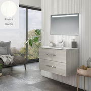 Suspended bathroom cabinet Bracciano white oak 81,5x46,5x53 H