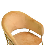 Rotterdam ocher velvet armchair