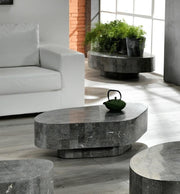 Modern gray stone coffee table cm 100 x 52 x h 28