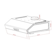 Samet Tornado 60 stainless steel under-cabinet hood group