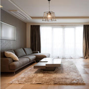 Suspension lamp in black metal and rope 25x h55 cm