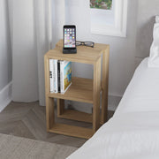 Rustic Oak Bedside Table Lonie 55x30x34 cm