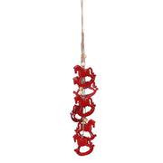 Red rocking horse metal garland cm48x4h4
