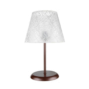 Elva MNG3065 table lamp in metal and embroidery fabric lampshade
