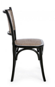 Vintage style black wooden chair