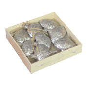 Silver metal sphere 8pcs pack cm12x12h3