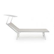 OCEAN folding sunbed in gray aluminum