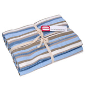 Yarn-dyed air force blue stripe tablecloth cm140x240
