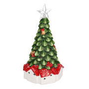 Green ceramic tree with led cm16x15,5h30,5