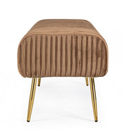 Selena 2-seater bench in Bronze color in velvet