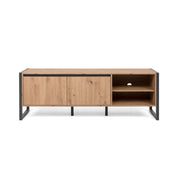 Anthracite oak TV stand base 160 x 55 x 40 h cm (DENVER54)