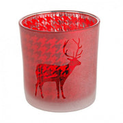 6x Red Reindeer Votive Candle
