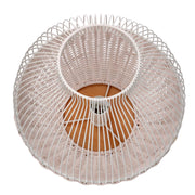 White rattan lamp with cmø30,5h29,5 base