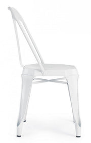Contemporary style chair in white steel MINNEAPOLIS 44x53x h83 cm